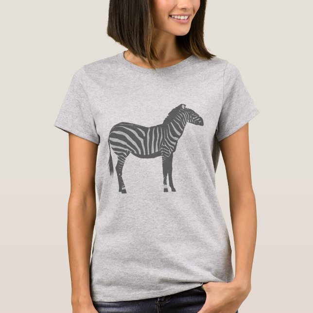 Zebra - Shades of Grey / Grey T-Shirt (Front)