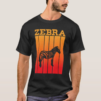 Zebra Shadow Silhouette At Sunset T-Shirt
