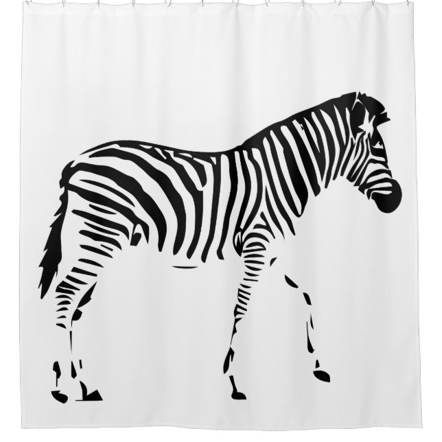 Zebra Shower Curtain (Front)