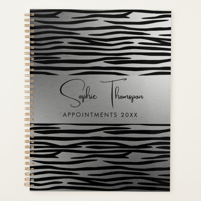 Zebra silver 2024 planner (Front)