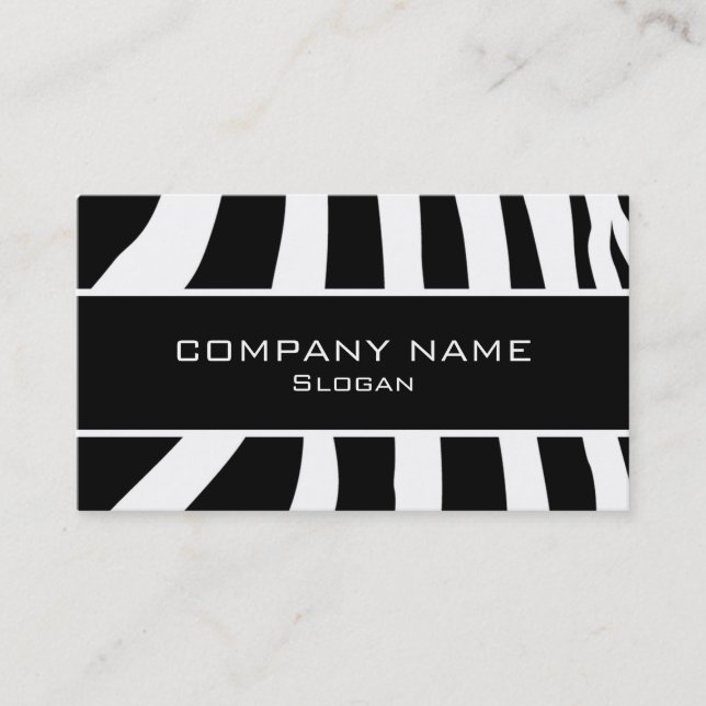 Zebra skin business card (Front)