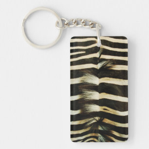 Zebra Skin Key Ring