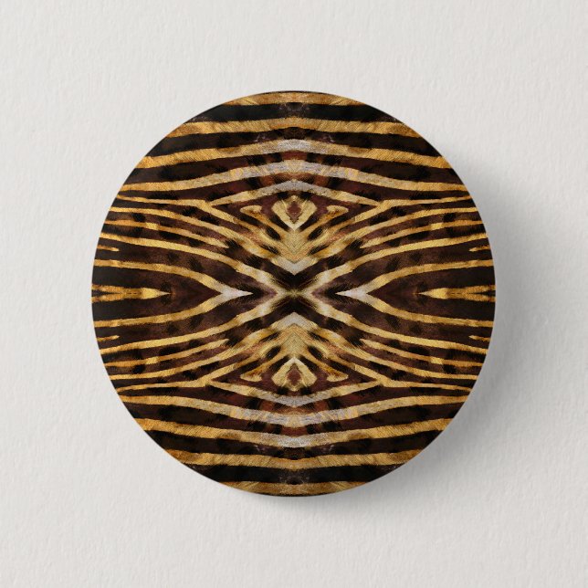 Zebra Skin Pattern 6 Cm Round Badge (Front)