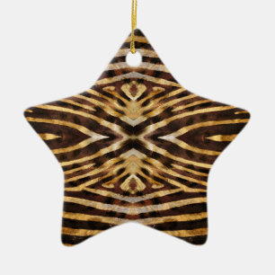Zebra Skin Pattern Ceramic Ornament