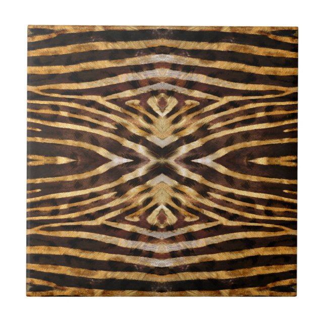 Zebra Skin Pattern Ceramic Tile (Front)