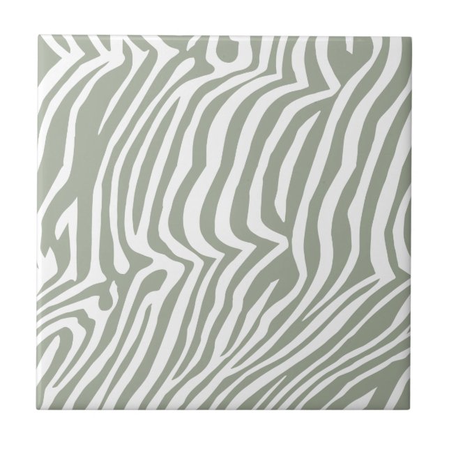 Zebra skin pattern ceramic tile (Front)