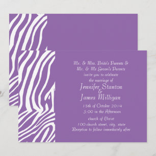 Zebra  skin pattern invitation