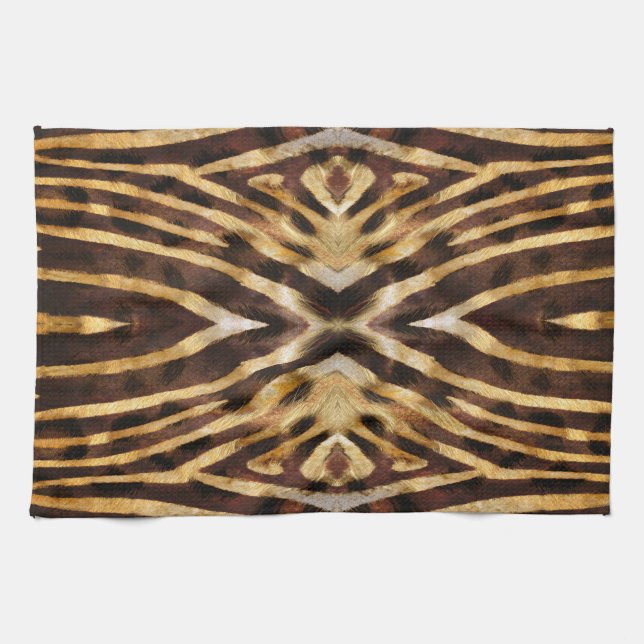 Zebra Skin Pattern Tea Towel (Horizontal)