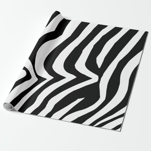 Zebra  skin pattern wrapping paper (Unrolled)