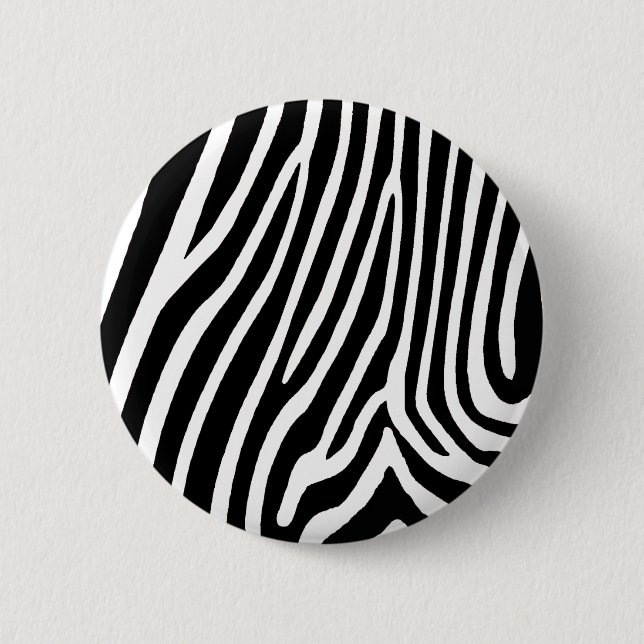 zebra skin, patterns 6 cm round badge (Front)