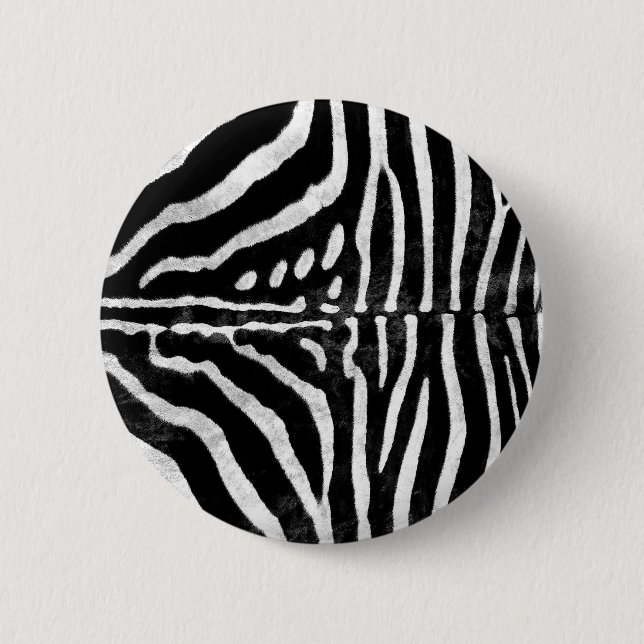 Zebra Skin Print 6 Cm Round Badge (Front)