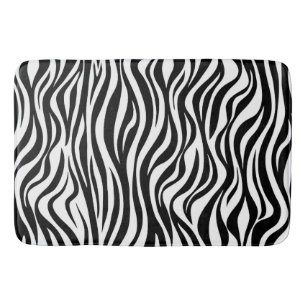 Zebra Skin Print Bath Mat