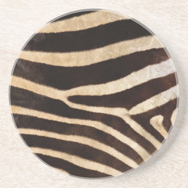 Zebra Skin Print Coaster (Front)