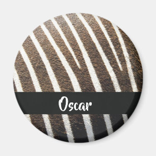 Zebra skin print magnet