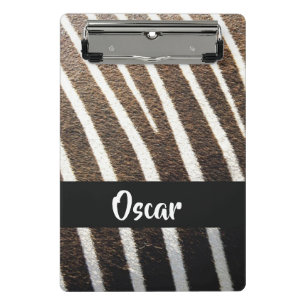 Zebra skin print mini clipboard