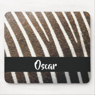 Zebra skin print mouse pad