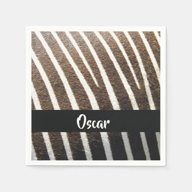 Zebra skin print napkin (Front)
