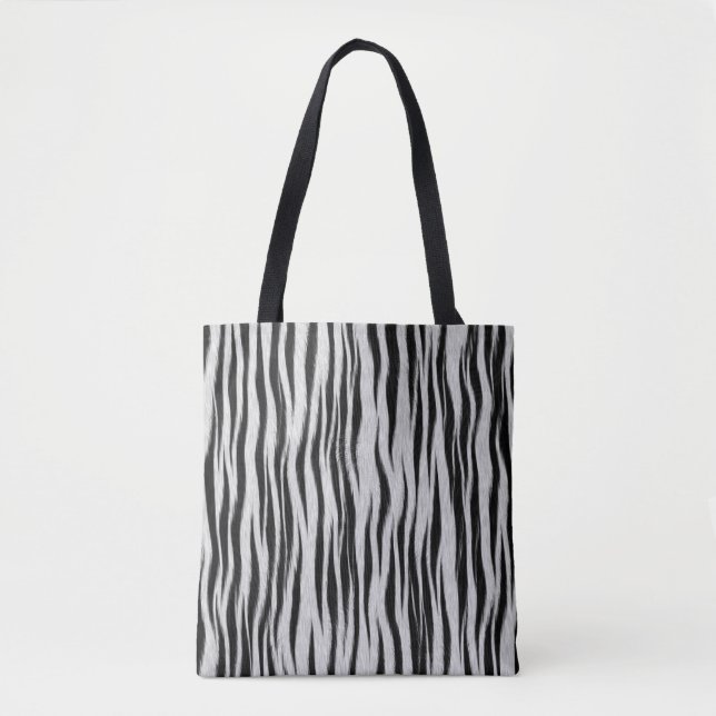 Zebra Skin Print Pattern-6665 Tote Bag (Front)