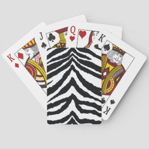 Zebra Skin Print Playing Cards