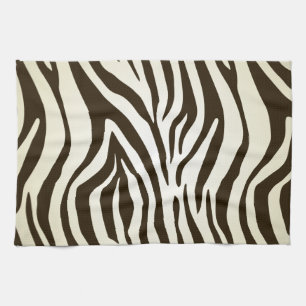 Zebra skin print stripes pattern tea towel