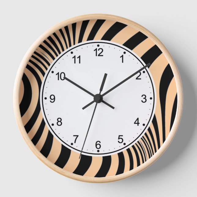 Zebra Skin Print Texture Pattern-88488 Clock (Front)