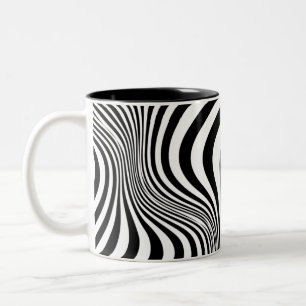 Zebra Skin Print Texture Pattern-88488 Two-Tone Coffee Mug