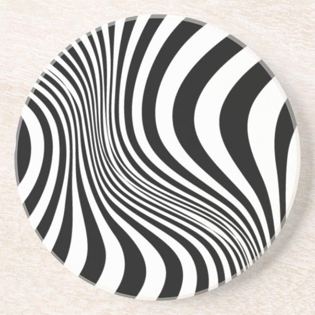 Zebra Skin Print Texture Pattern Coaster (Front)