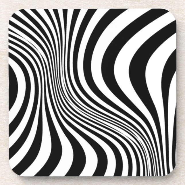 Zebra Skin Print Texture Pattern Coaster (Front)