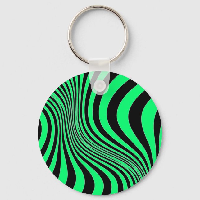 Zebra Skin Print Texture Pattern Key Ring (Front)