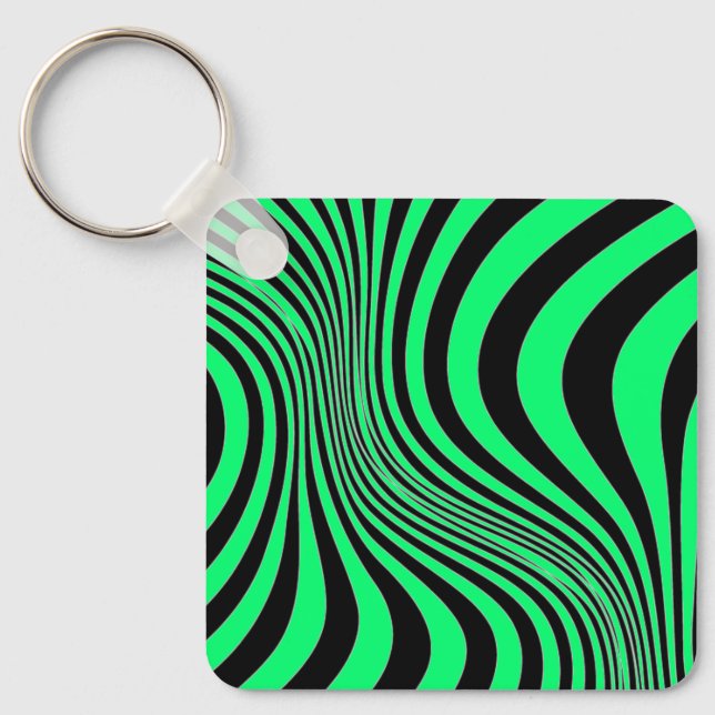 Zebra Skin Print Texture Pattern Key Ring (Front)