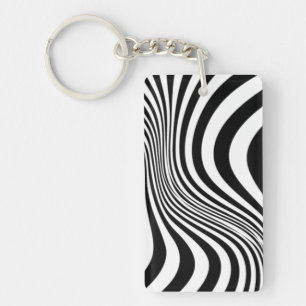 Zebra Skin Print Texture Pattern Key Ring