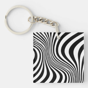 Zebra Skin Print Texture Pattern Key Ring