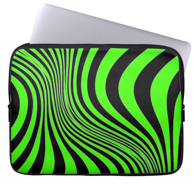 Zebra Skin Print Texture Pattern Laptop Sleeve (Front)