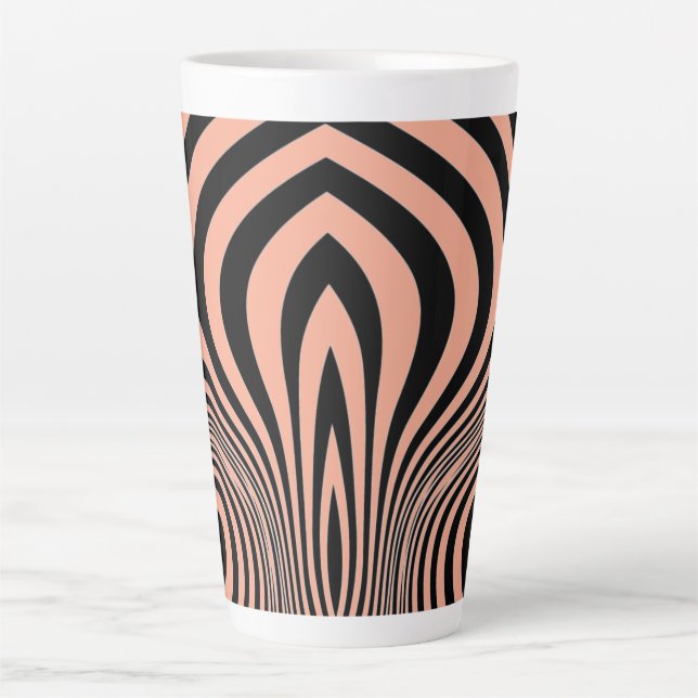 Zebra Skin Print Texture Pattern Latte Mug (Front)