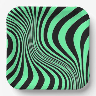 Zebra Skin Print Texture Pattern Paper Plate