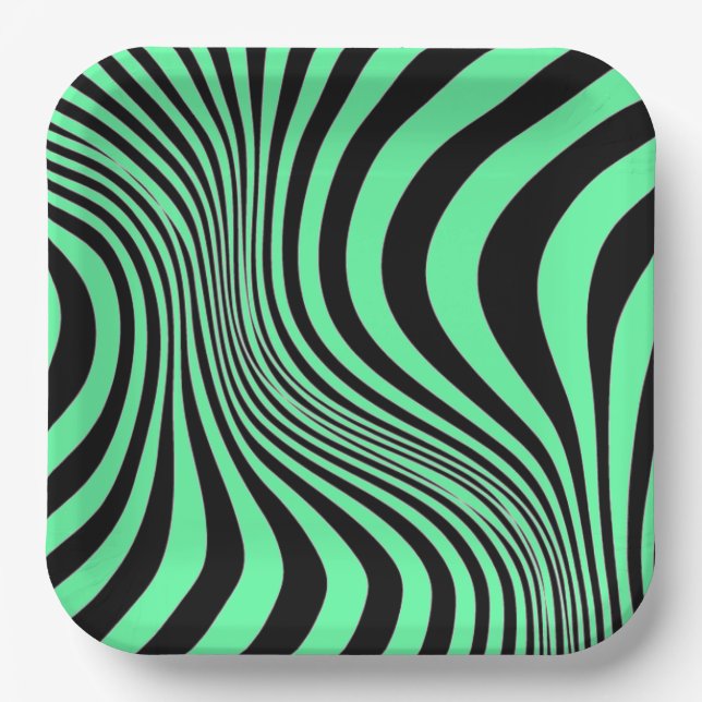 Zebra Skin Print Texture Pattern Paper Plate (Front)