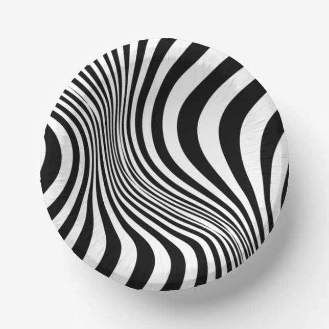 Zebra Skin Print Texture Pattern Paper Plate (Front)