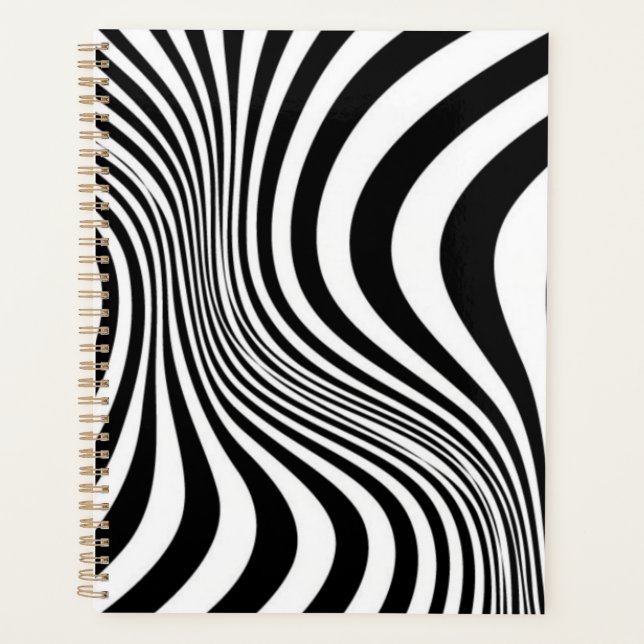 Zebra Skin Print Texture Pattern Planner (Front)