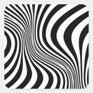 Zebra Skin Print Texture Pattern Square Sticker
