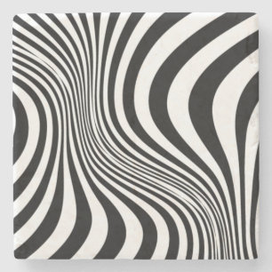 Zebra Skin Print Texture Pattern Stone Coaster