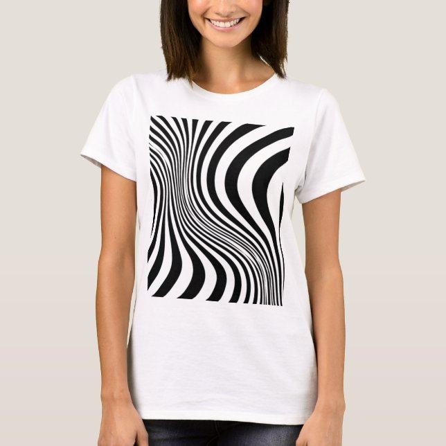 Zebra Skin Print Texture Pattern T-Shirt (Front)