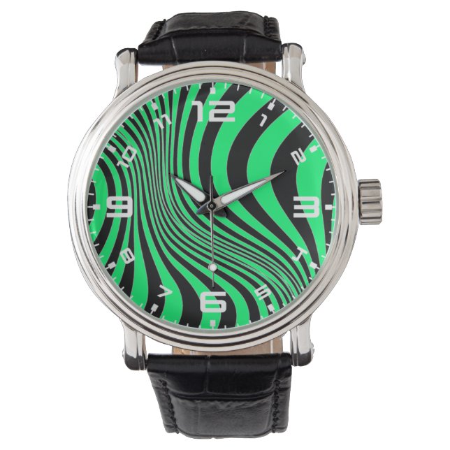 Zebra Skin Print Texture Pattern Watch (Front)
