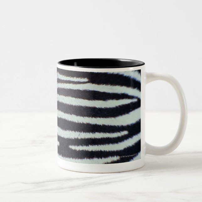 Zebra skin surface Two-Tone coffee mug (Right)