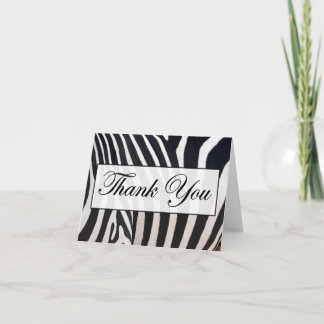 Zebra Skin thank You Note Cards