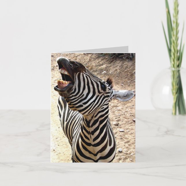 Zebra Smile Notecard (Front)