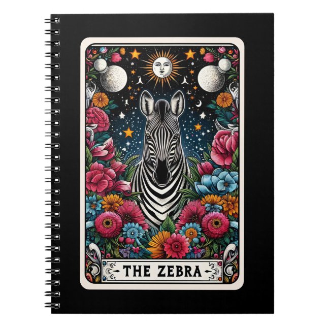 Zebra Spirit Tarot Card Notebook (Front)