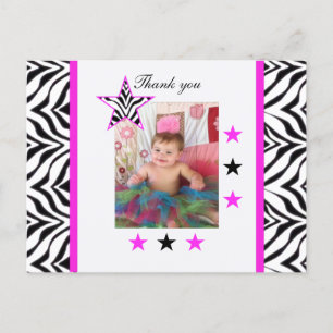Zebra Stars: Picture: Thank You Postcard