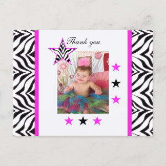 Zebra Stars: Picture: Thank You Postcard