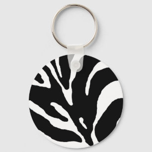 Zebra Stripe Animal Print Key Ring