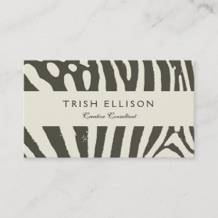 Zebra Stripe Animal Print Pattern Business Card